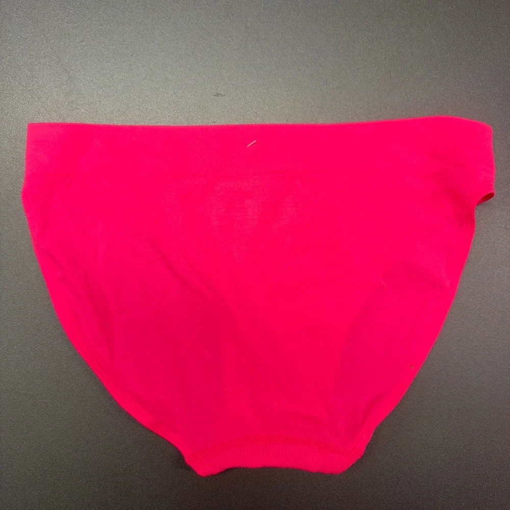 NWT Victorias Secret Seamless Bikini Panty Hot Pink Logo Waistband Medium